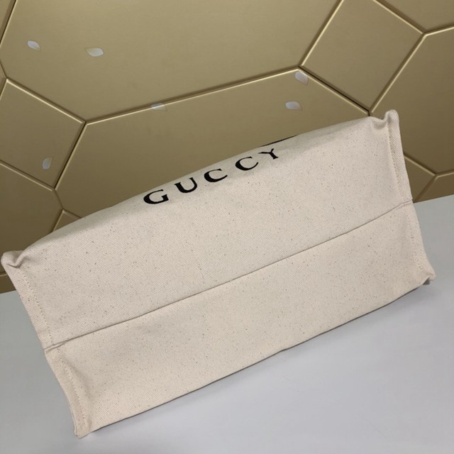 Gucci包包 484690 四貓 古馳新系列胚帆布 超級購物袋 休閒百搭款古奇手袋  gqy1038